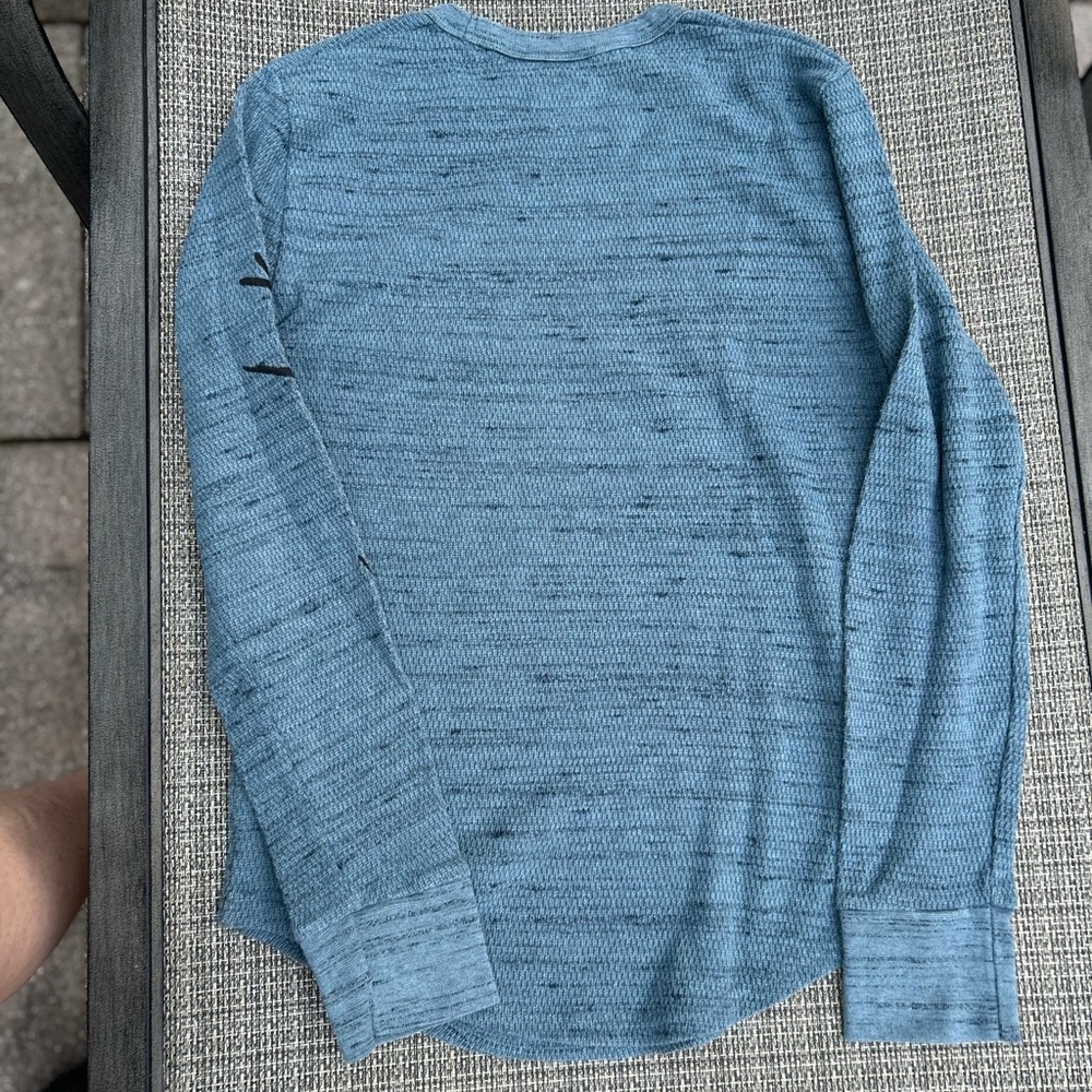 Hollister blue waffle long sleeved shirt - Picture 4 of 4